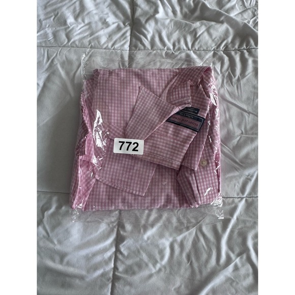 Vineyard Vines Whale Shirt Mens Medium Pink  Gingham Check Button Down Shirt EUC - Picture 12 of 12